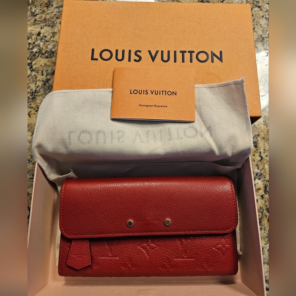 Louis Vuitton red long wallet